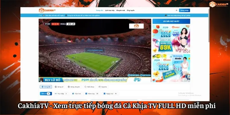 CakhiaTV - Xem trực tiếp bóng đá Cà Khịa TV FULL HD miễn phí